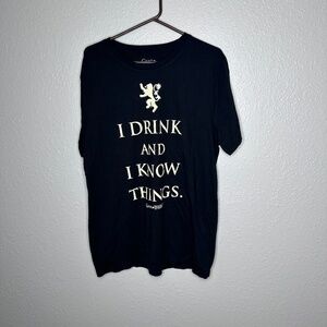 Games‎ of Thrones Black graphic tee shirt